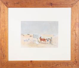 Framed Early 20th Century Watercolour - By the Harbor