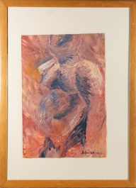 Jolin Williams - Signed & Framed Contemporary Acrylic, Abstracted Nude
