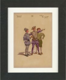 After William Charles Pitcher RI (1858-1925) - c.1917 Watercolour, Three Boys