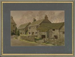 Wyn Hyde - 20th Century Watercolour, Stone Cottages, Yorkshire
