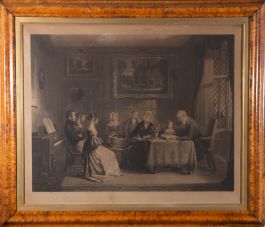 James Scott after E. Prentis  - 19th Century Engraving, Family Devotion, Evening