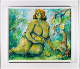 Framed Contemporary Oil - The Lemon Picker
