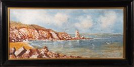 Fred Pitt - 1931 Oil, Gulls Over The Cove