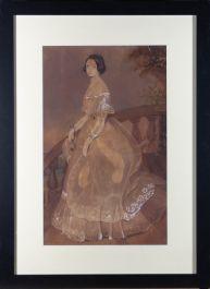 M. K. Walton - 1854 Watercolour, The Debutante