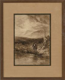 John Keeley RBSA 1849–1930 - Late 19th Century Watercolour, Testing The Waters