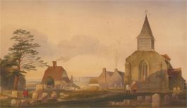 Mid 19th Century Watercolour - A Quiet Moment Of Remembrance