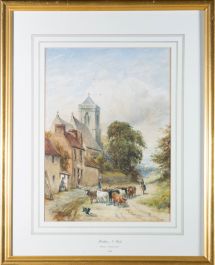 Robert Sanderson  (1848-1908) - 1890 Watercolour, Middleton Church, Yorkshire