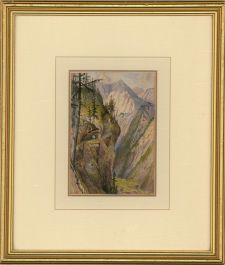 Late 19th Century Watercolour - Tete Noire, Switzerland