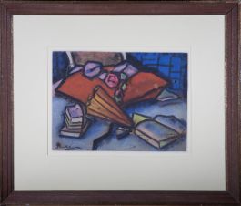 Framed 20th Century Gouache - Geometric Still Life