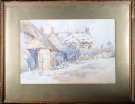 R.W. Cox - Mid 20th Century Watercolour, Thatched Cottages