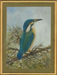 G. Holme - Signed & Framed Mid 20th Century Oil, Kingfisher