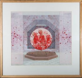 James Lewis - 1985 Watercolour, Patroclus' Blood I