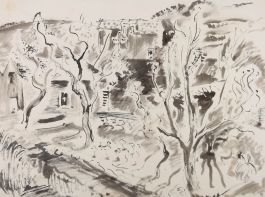 Walter Hoefner (1903-1968) - 1935 Watercolour, Street in Dalmatia