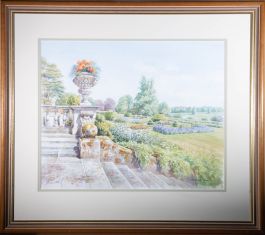 Andrew Miller - Contemporary Watercolour, Gertrude Jekyll Garden at Amport House
