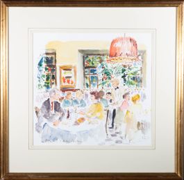 Polly - 1993 Watercolour, Restaurant, Barcelona