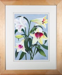 Ray J. Weston - 2004 Watercolour, Lilies