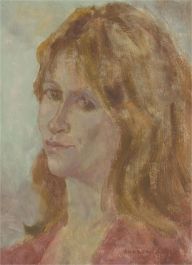Barbara Doyle (b.1917) - 1980 Oil, Pensive
