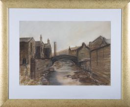 S. Wright - 20th Century Pastel, Industrial Town