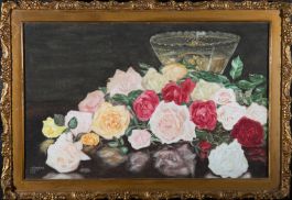 Katharine Coats - 1914 Watercolour, Autumn Roses