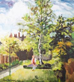 Terry Shelbourne (1930-2020) - 1973 Oil, Girl by Tall Tree