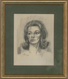 Terry Shelbourne (1930-2020) - 1971 Graphite Drawing, The Lovely Wife