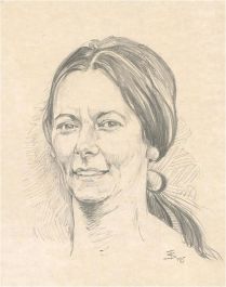 Terry Shelbourne (1930-2020) - 1975 Graphite Drawing, Female Portrait