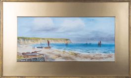 Alfred Durham - 20th Century Watercolour, Setting Sail