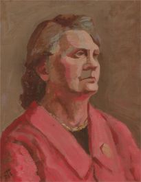 Tyldesley - Mid 20th Century Oil, Woman In Pink