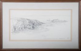 Leo Gibbons Smith (1919-2014) - 1988 Graphite Drawing, Caerfai Bay
