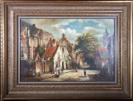 R. Fainello - Mid 20th Century Oil, Historic Street