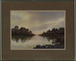 M. Howarth - 20th Century Watercolour, Tranquil Lake Scene