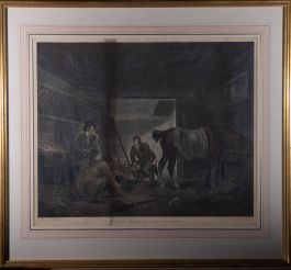 William Ward ARA (1762-1826) after G. Morland - 1801 Mezzotint, Stable Amusement