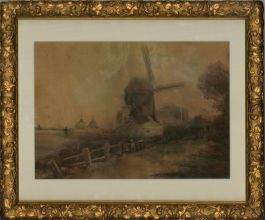 Dutch School Early 20th Century Watercolour - Standermolen