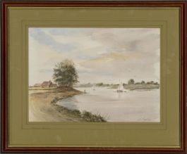 Alan Bradshaw (b.1936) - Contemporary Watercolour, The Norfolk Broads