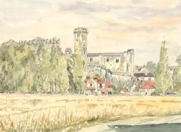 Sylvia E. Churchward-Wade - Contemporary Watercolour, Town View