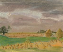 Mid 20th Century Pastel - Stooks In The Field
