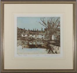 Margaret Estelle Zelda Levinson - Contemporary Etching, Bere Mill, Hampshire
