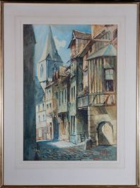 Early 20th Century Watercolour - Rue des Matelas, Rouen