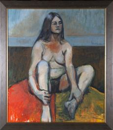 Framed 20th Century Oil - Seated Nude
