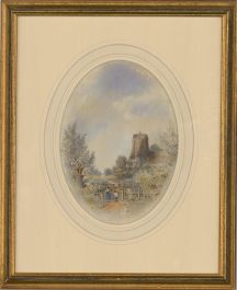 R. Beatty - Early 20th Century Watercolour, Past the Ruins