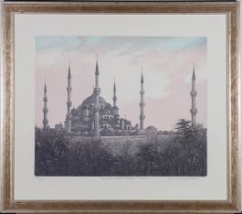 Frances St. Clair Miller (b.1947) - Contemporary Aquatint, The Blue Mosque