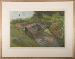 Z.W. - Contemporary Pastel, Bridge over a Stream