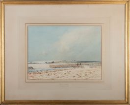 Charles Harrington (fl. 1912-1935) - 1925 Watercolour, Snow in March