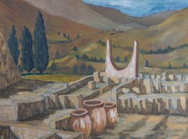 20th Century Oil - Ancient Ruins of Knossos, Minoan City, Crete