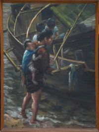Cheong - 20th Century Oil, Mother and Child