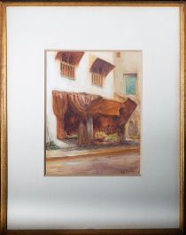 W.B. Bishop - Early 20th Century Watercolour, Market Scene