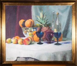 Margaret McClean - Framed 20th Century Oil, Still Life of Fruit