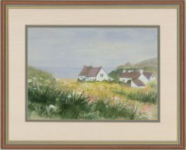H. McCaffrey - Contemporary Watercolour, Coastal Cottages