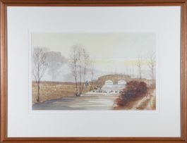 Frans Wesselamn - 1988 Watercolour, The River Otter, Devon