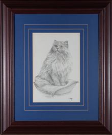 Christine Varley  - Contemporary Graphite Drawing, Regal Cat